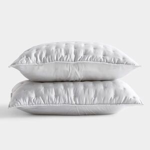 NWOT Quince Bamboo Quilted King Sham Set in Light Grey Set of 2
